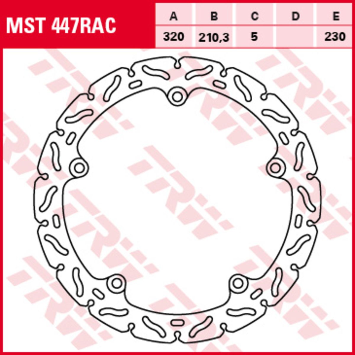Disco freno TRW MST447RAC, 1 Pezzo