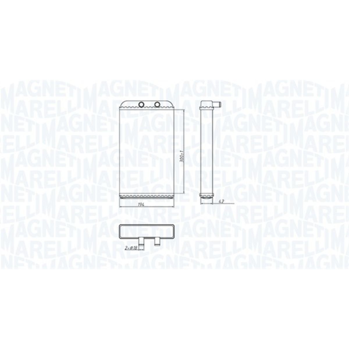 Magneti Marelli Warmtewisselaar, Interieur Verwarming 350218402000