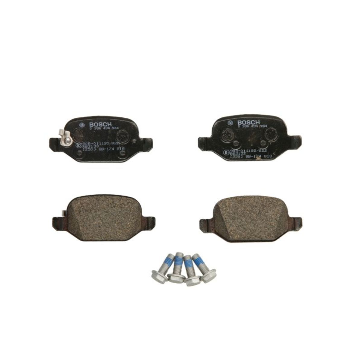 Bosch Jeu De Plaquettes De Frein 0 986 494 934, Arrière