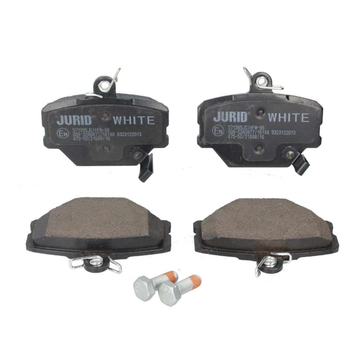 Bremsbelagsatz JURID WHITE 571995JC, Keramik, Vorne, Warnkontakt