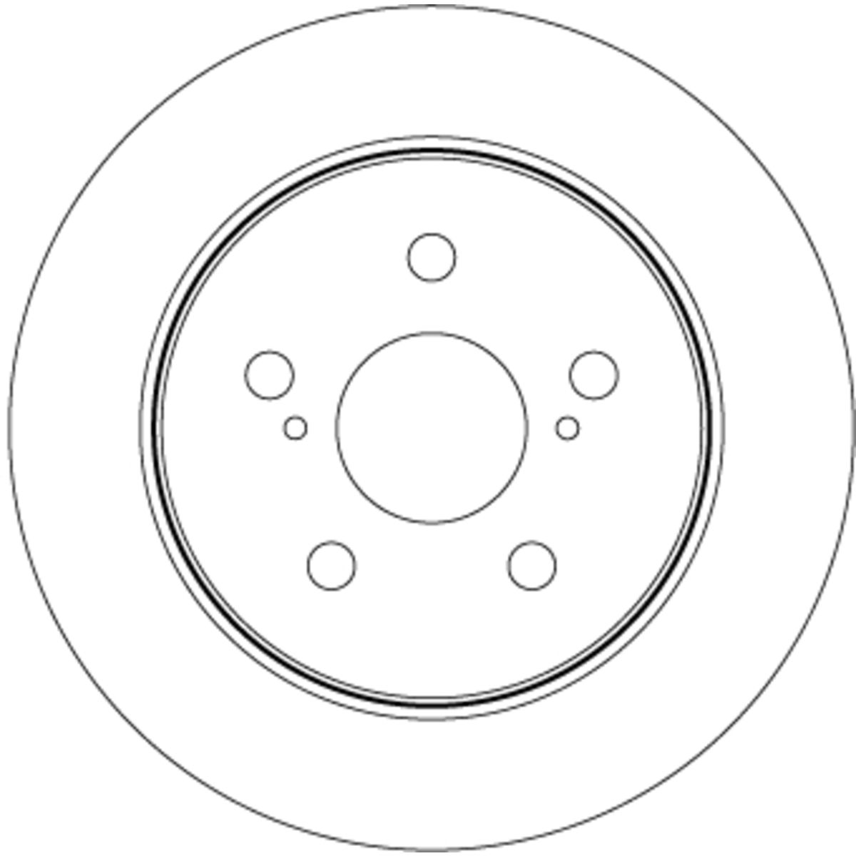 Bremsscheibe TRW DF8335 hinten, voll, 1 St&uuml;ck