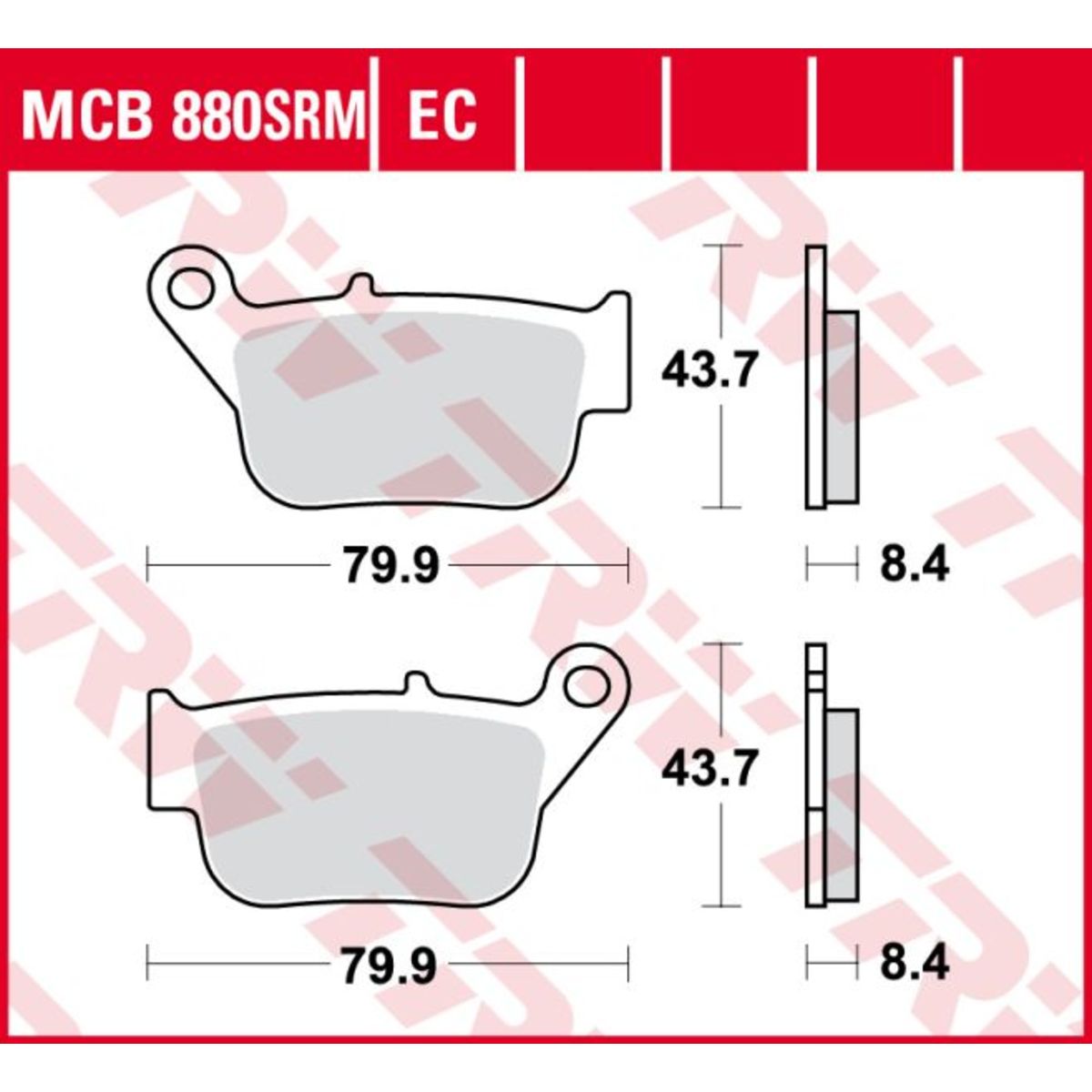 Bremsbelagsatz TRW MCB880SRM
