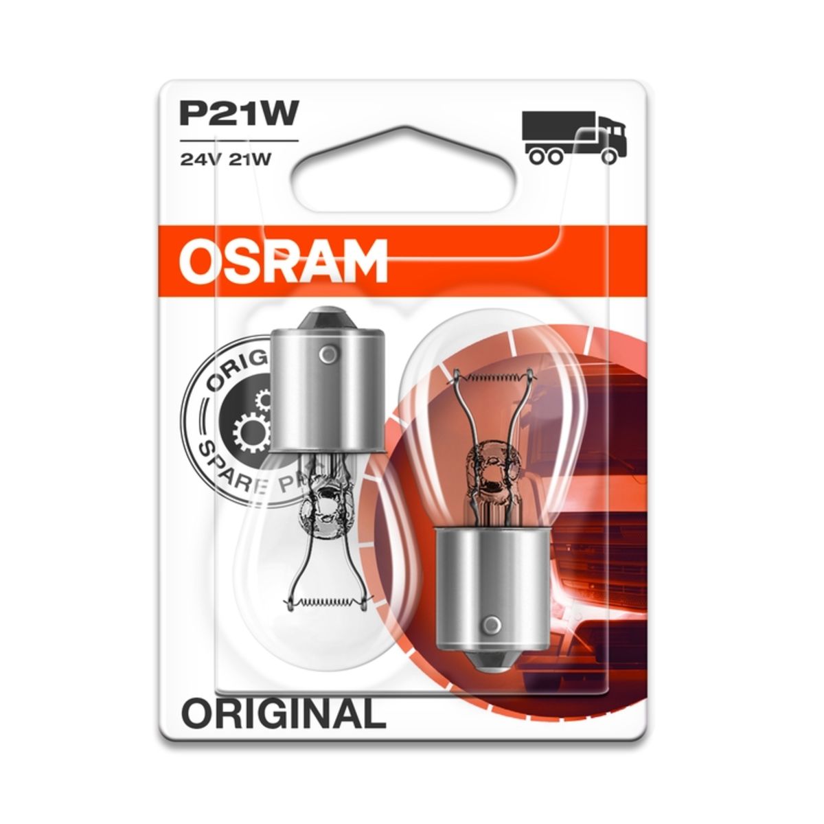 Glühlampe Sekundär OSRAM P21W Standard 24V/21W, 2 Stück - Iveco ...