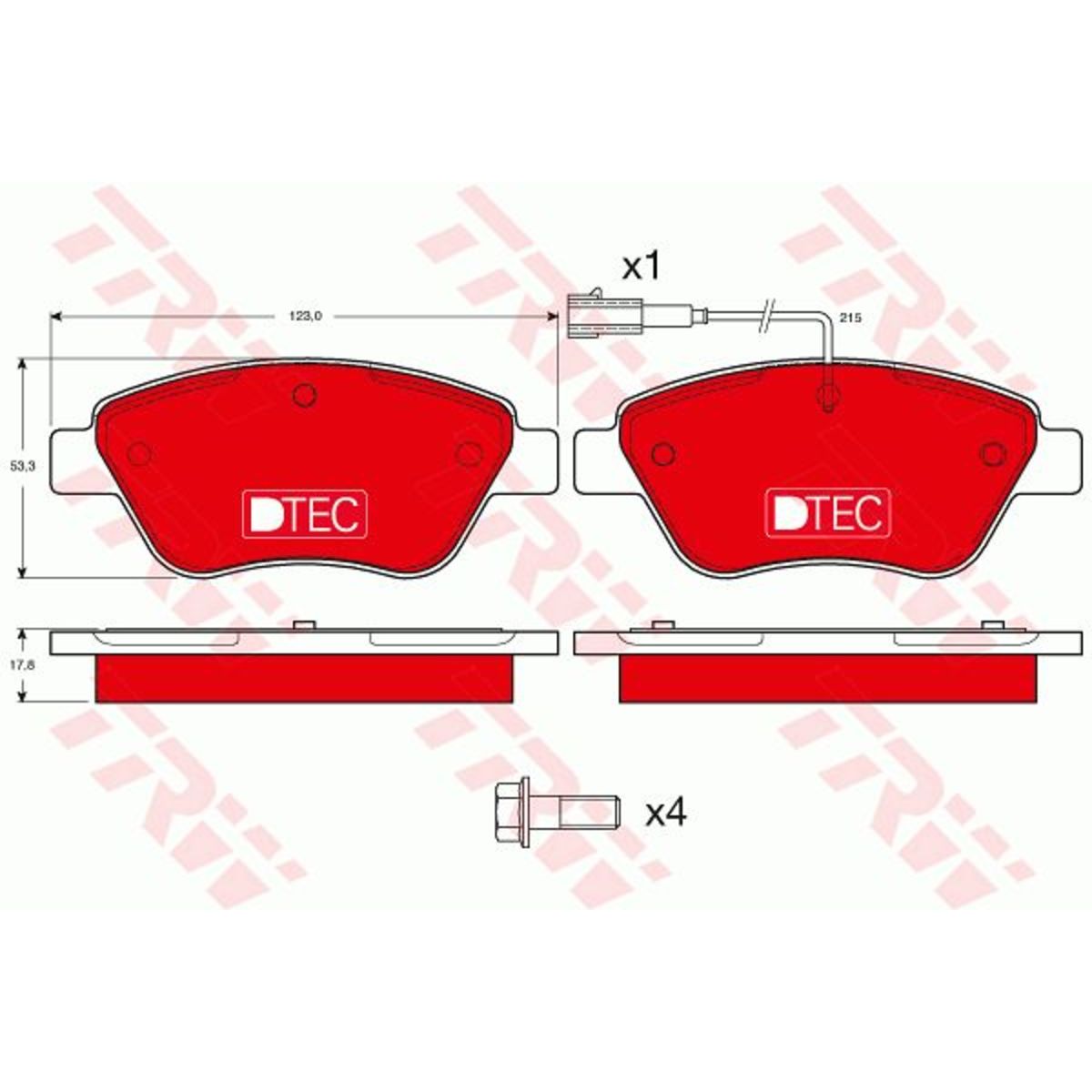 Remblokset, schijfrem DTEC COTEC