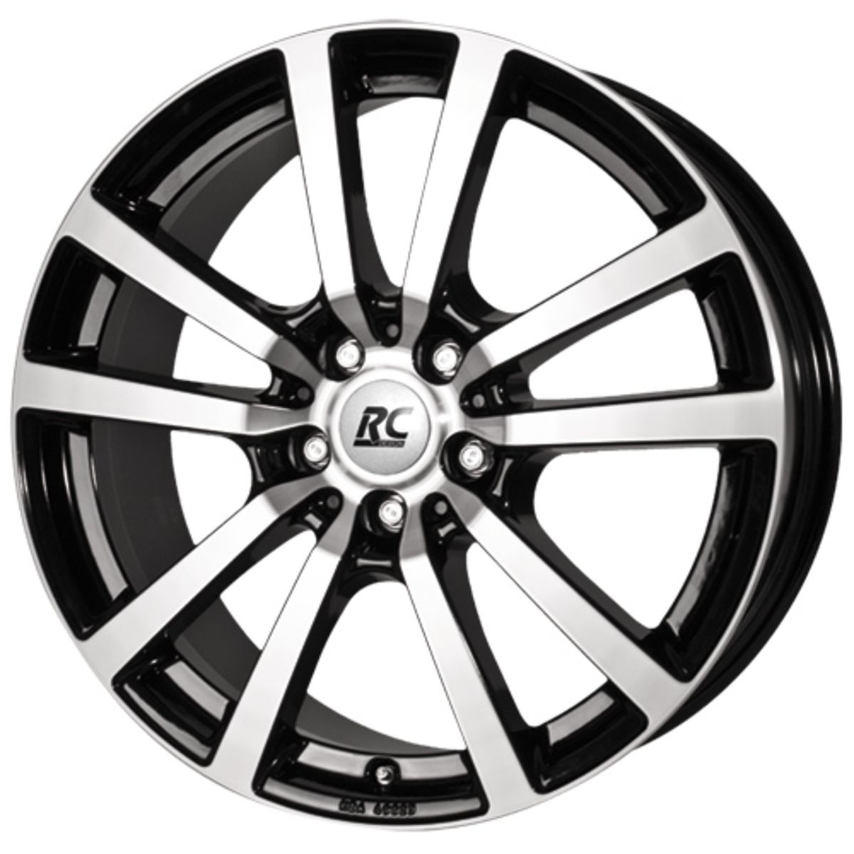Image of Aluminium velg 18 inch  RC25 5x120 8J ET50, Kleur Zwart Gepolijst