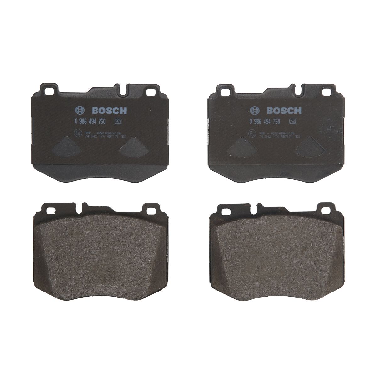 Set di pastiglie freno BOSCH 0 986 494 750, anteriore