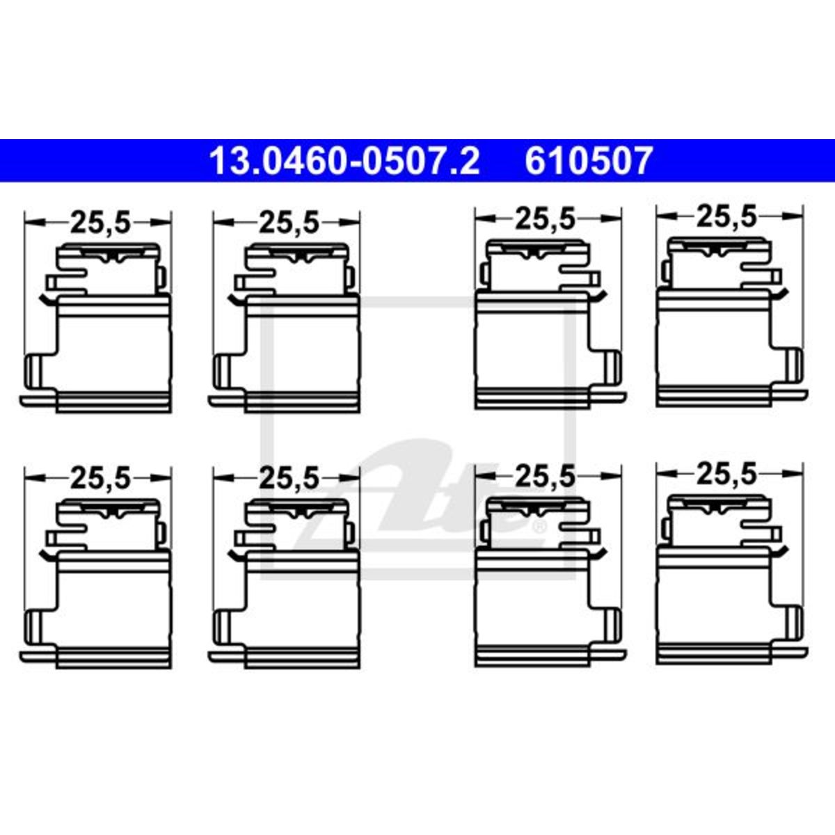 Ate Toebehorenset, schijfremblok  13.0460-0507.2
