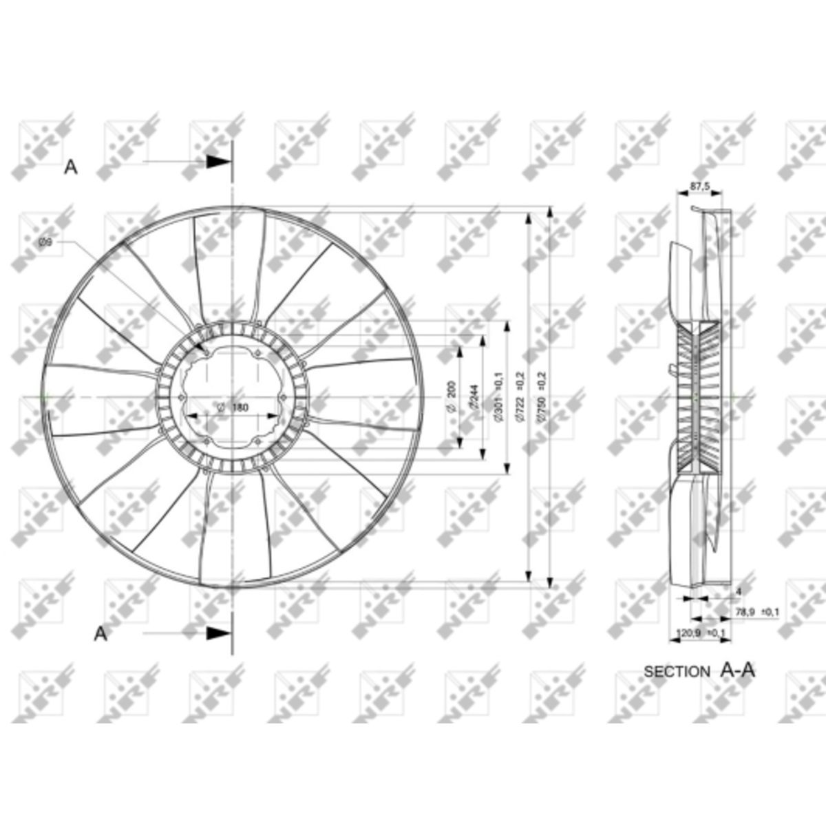 Nrf Ruota Della Ventola, Raffreddamento Motore 49802