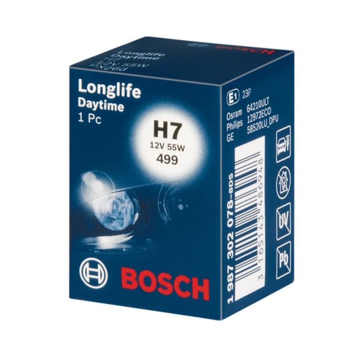 Ampoule halogène BOSCH H7 Longlife Daytime 12V, 55W