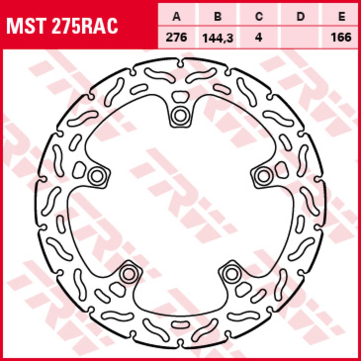 Disque de frein TRW MST275RAC, 1 pièce