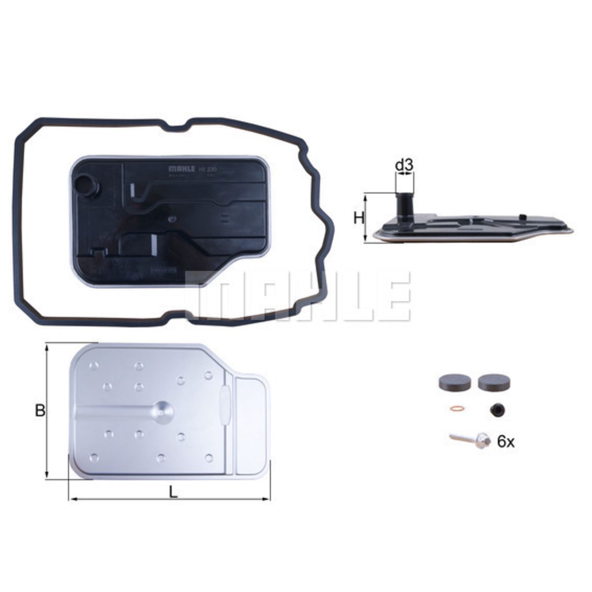 Image of Oliefilter, automaat  HX230KIT
