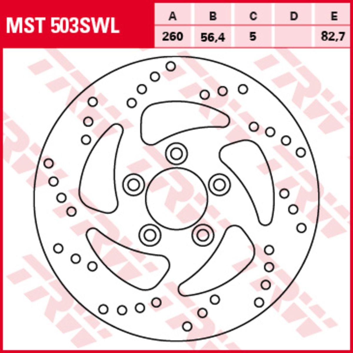 Bremsscheibe TRW MST503SWL, 1 Stück