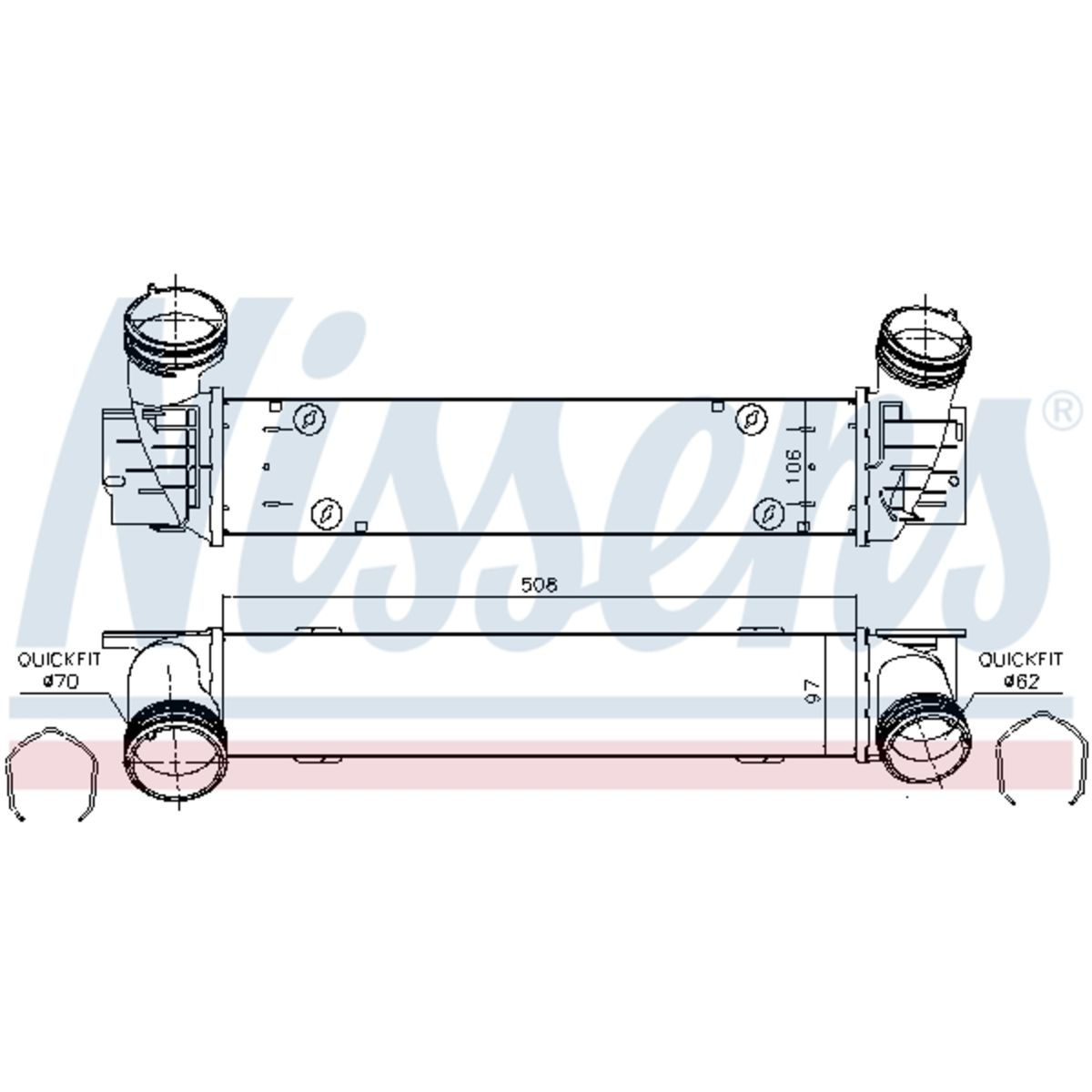 Nissens Intercooler 96480