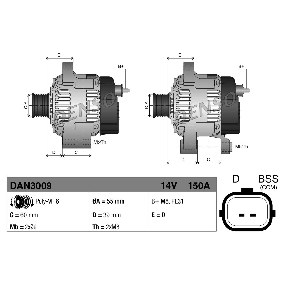 Driefasige generator