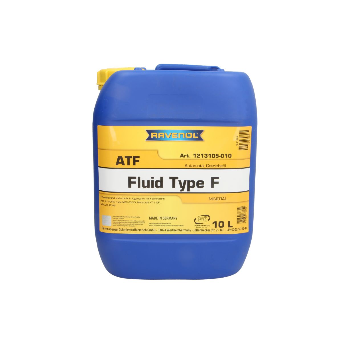 Huile de transmission RAVENOL 1213105 ATF FLUID TYPE F 10L