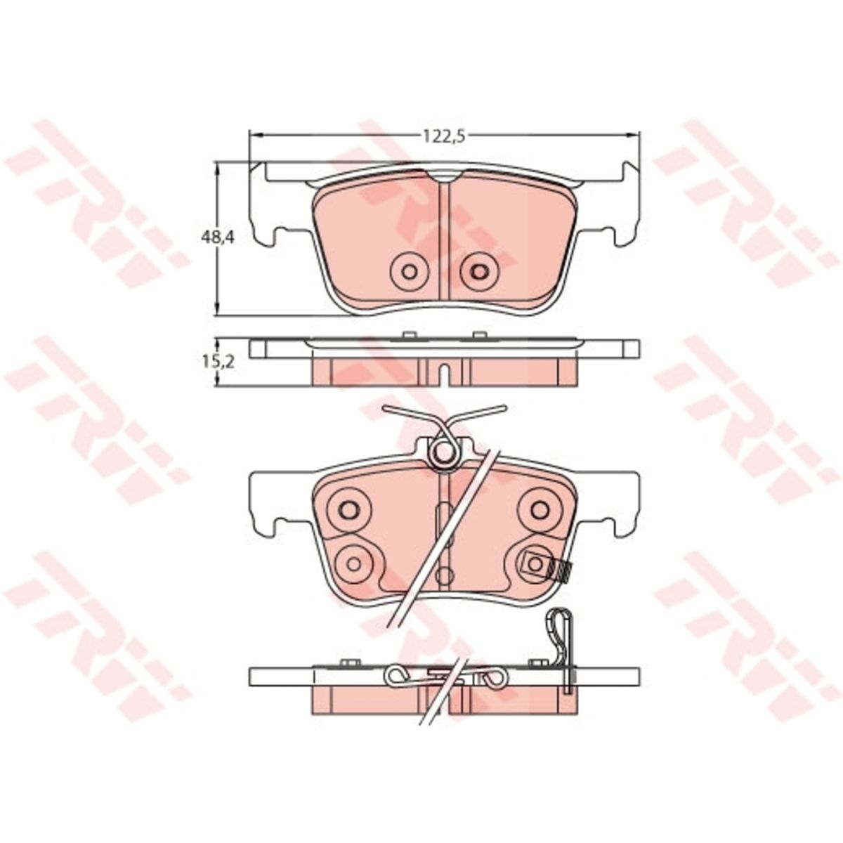 Trw Set Di Pastiglie Freno Gdb2252, Posteriore