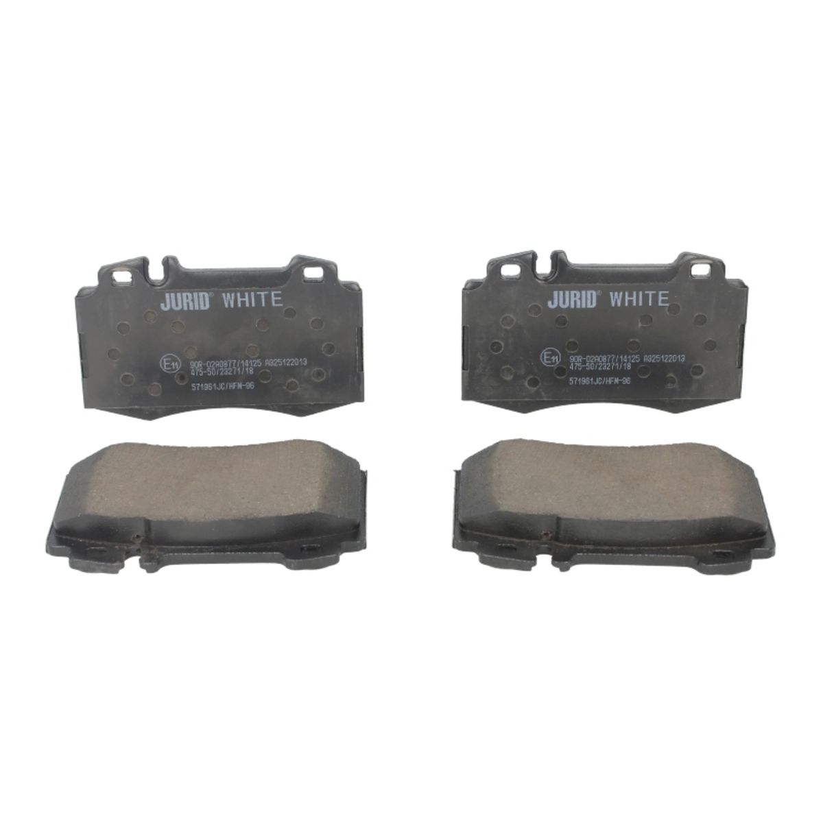 Bremsbelagsatz JURID WHITE 571961JC, Vorne, Keramik