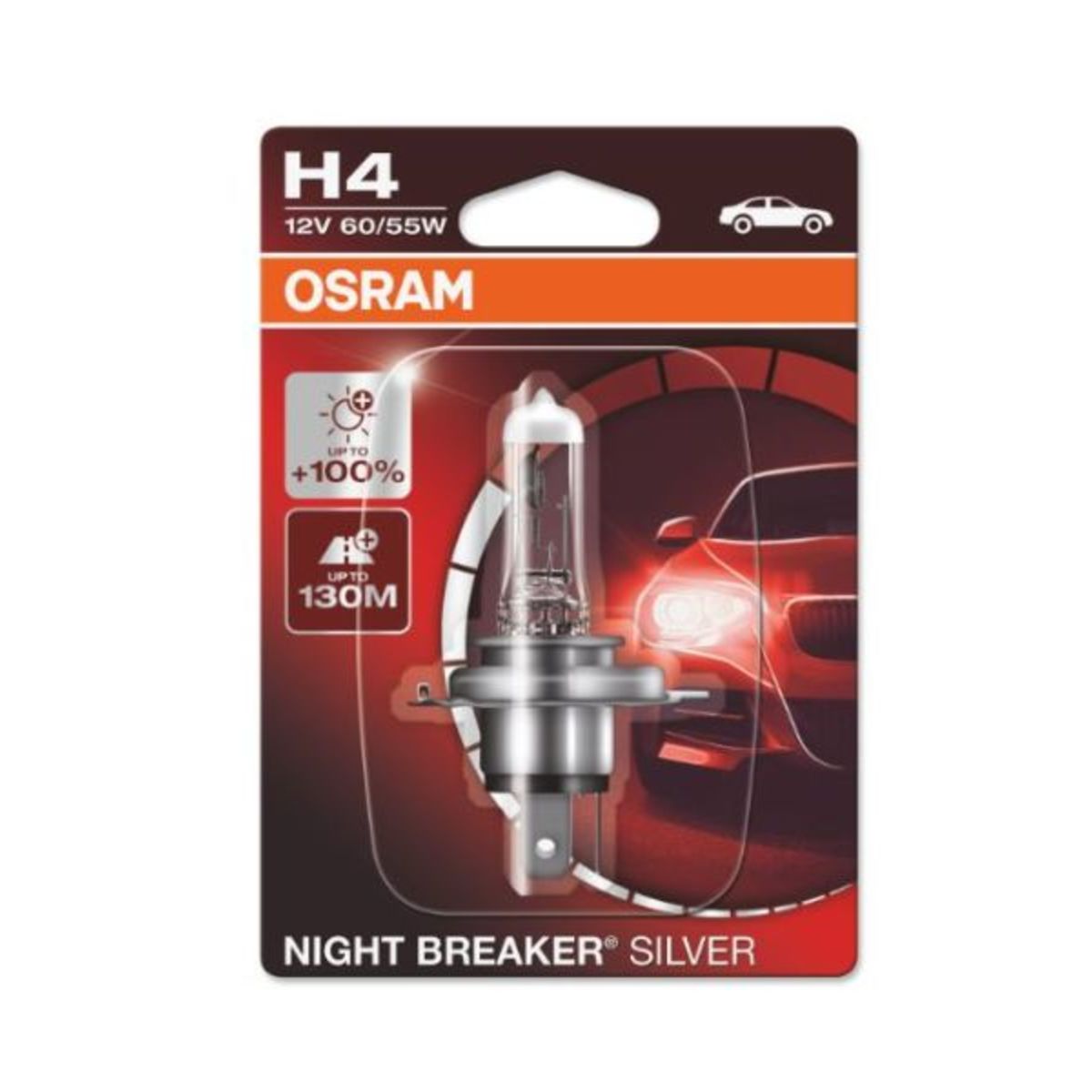 Ampoule halogène OSRAM H4 Night Breaker Silver 12V, 60/55W