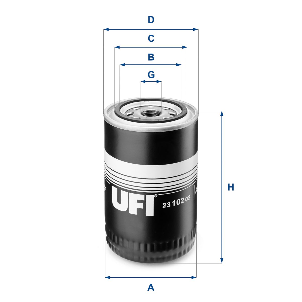 Ufi Oliefilter 23.102.02