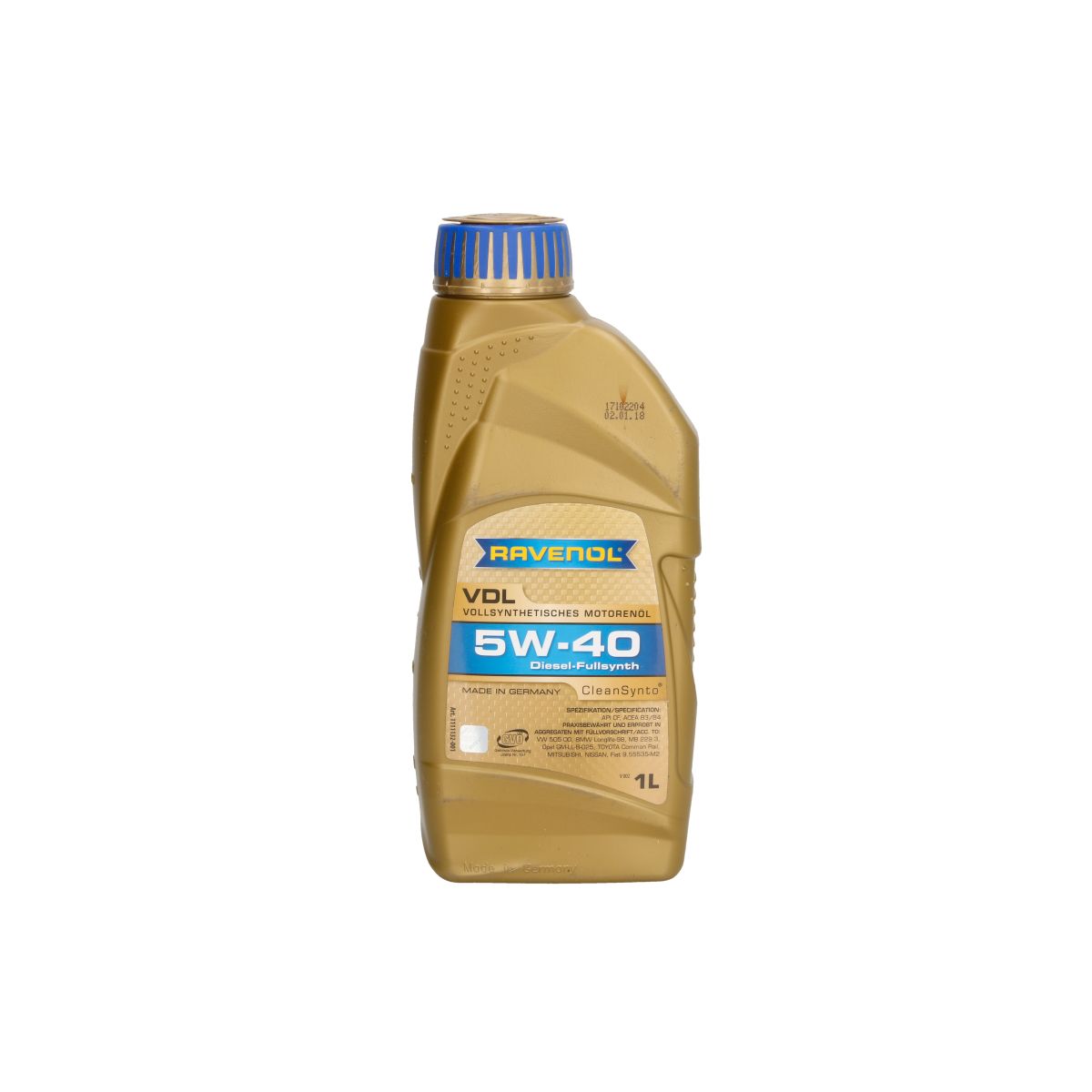 Huile moteur RAVENOL 1111132 VDL 5W40 1L