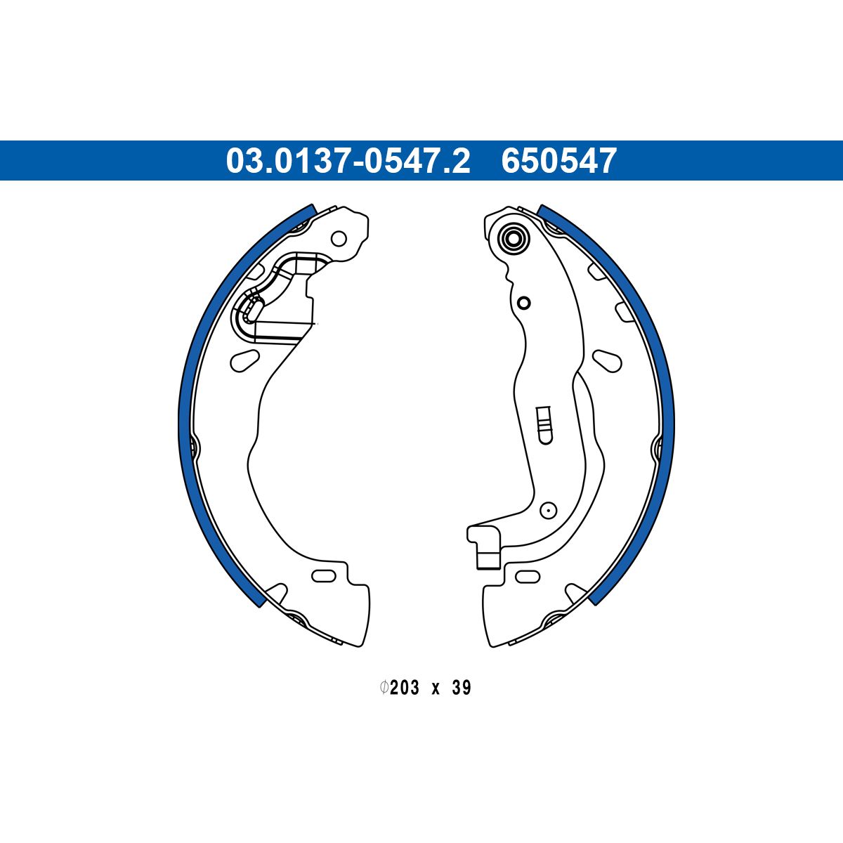 Bremsbacke ATE 03.0137-0547.2