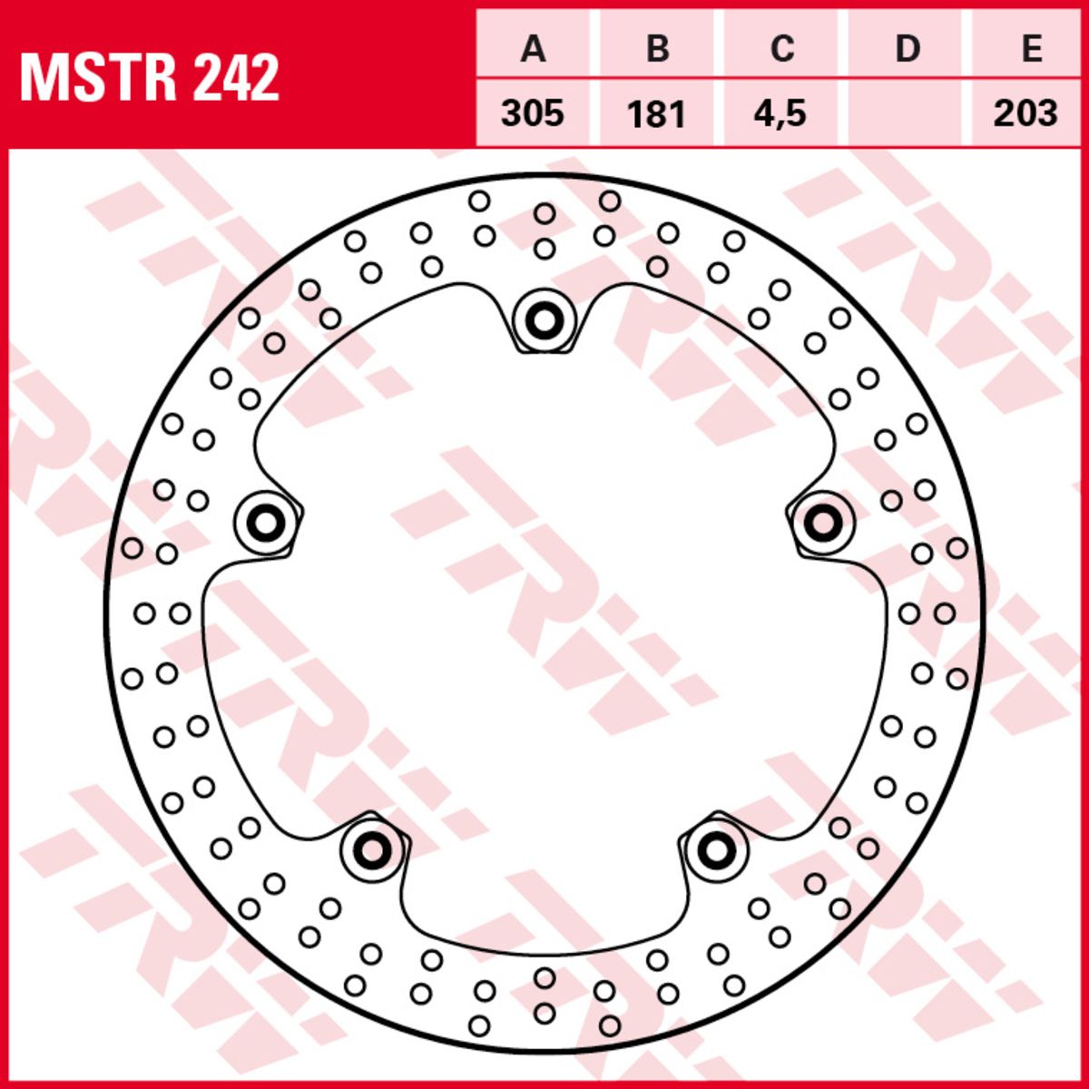 Disco freno TRW MSTR242, 1 Pezzo