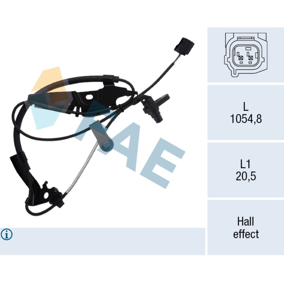 Sensor, Raddrehzahl FAE 78730