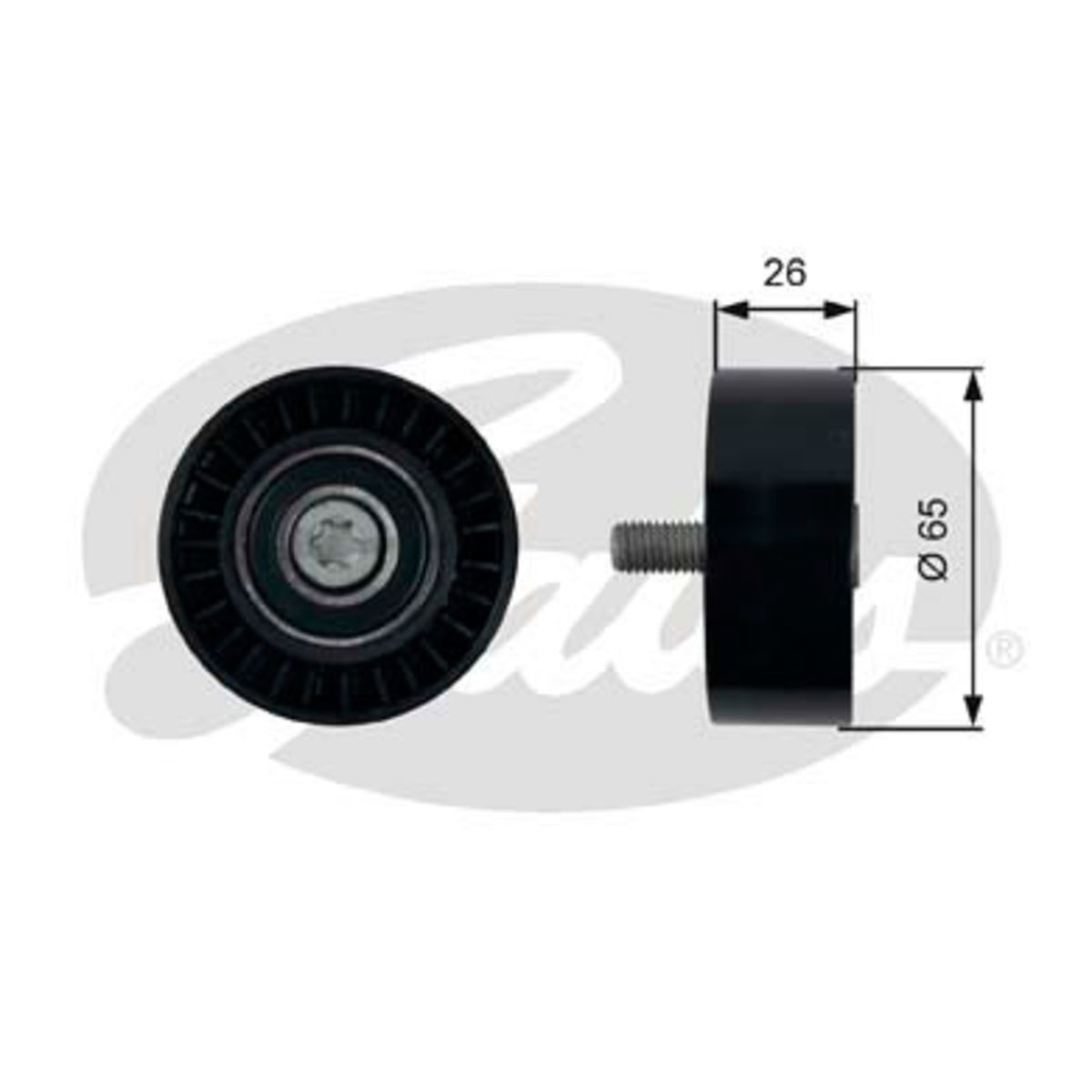 Spanrol/geleiderpoelie, PowerGrip distributieriem