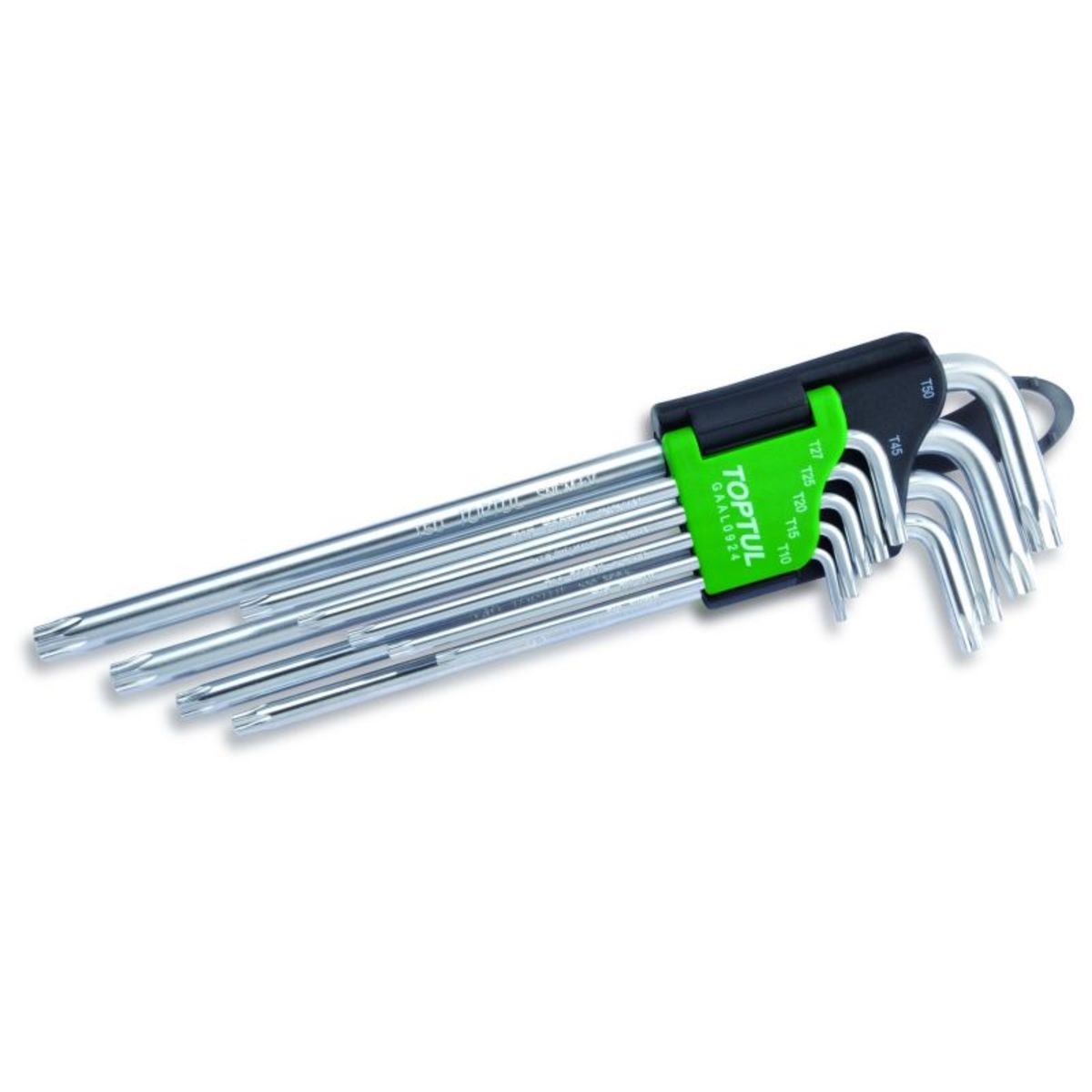 Image of Zeskantsleutel set TORX  9Stk T10 T15 T20 T25 T27 T40 T45 T50 extra lang