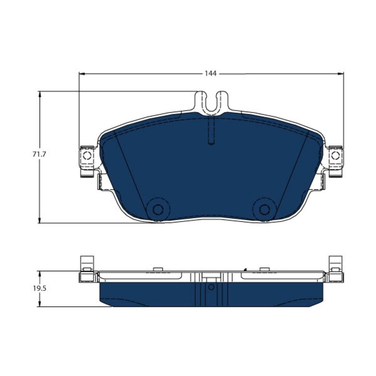 Trw Set Di Pastiglie Freno Gdb1932bte, Anteriore