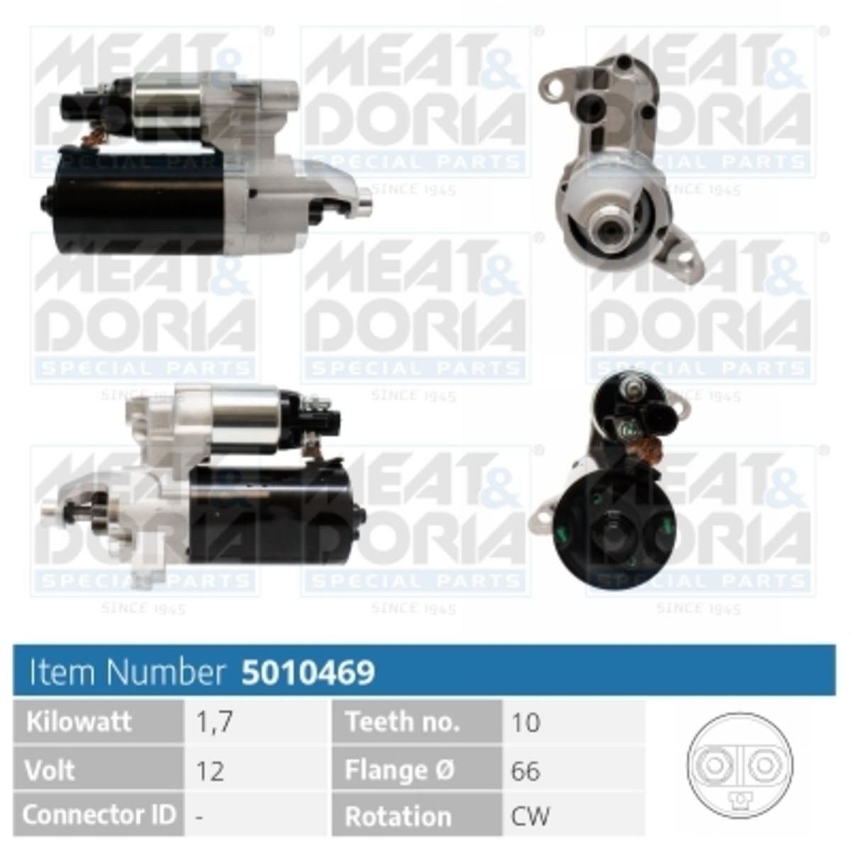 Meat&Doria Startmotor / Starter Meat & Doria 5010469