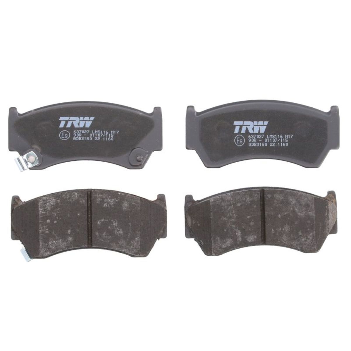 Trw Bremsbelagsatz Gdb3180, Vorne