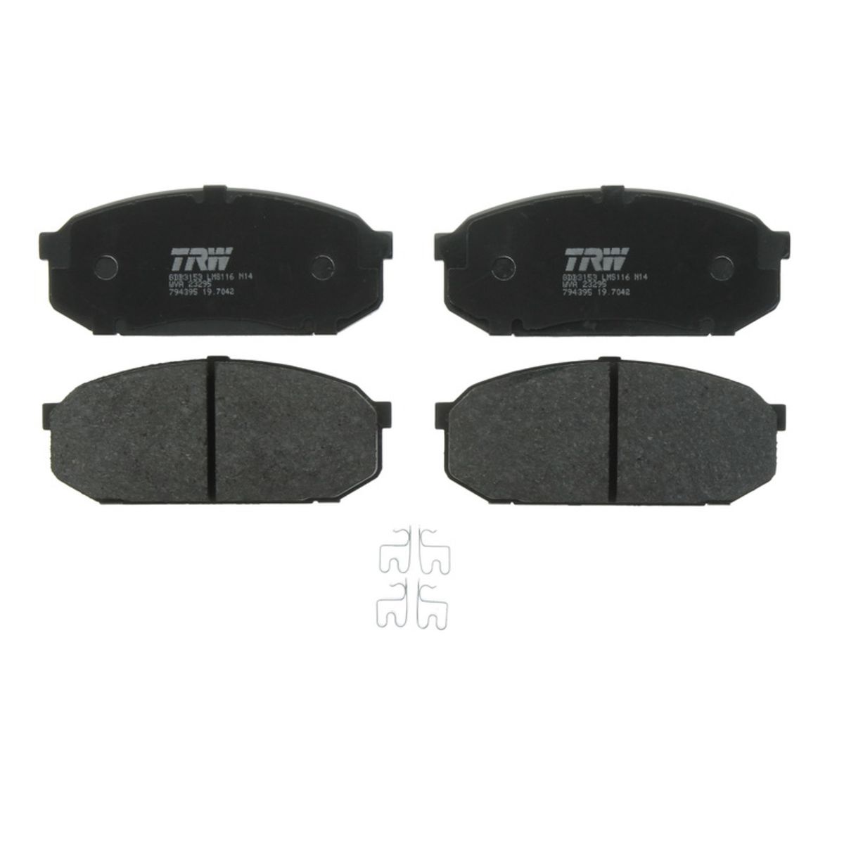 Trw Set Di Pastiglie Freno Gdb3153, Anteriore