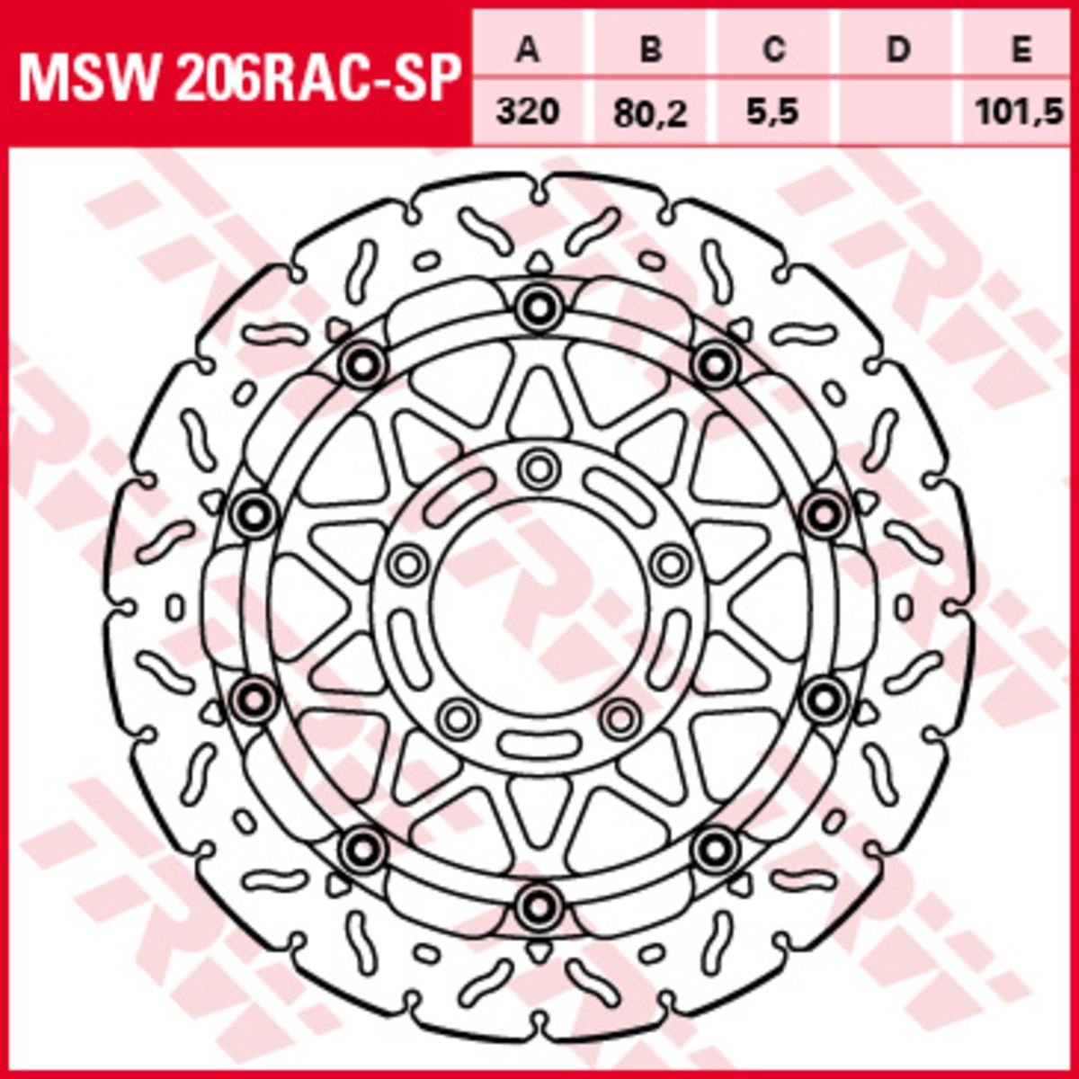 Bremsscheibe TRW MSW206RAC-SP, 1 Stück