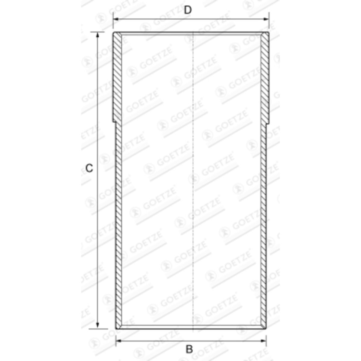 Goetze Engine Camicia Del Cilindro Goetze 14-710020-00
