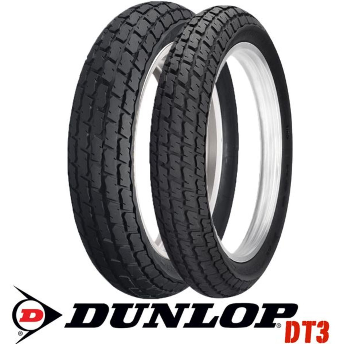 DUNLOP DT3 MEDIUM 130/80-19 TT, Pneu moto Avant/Arrière