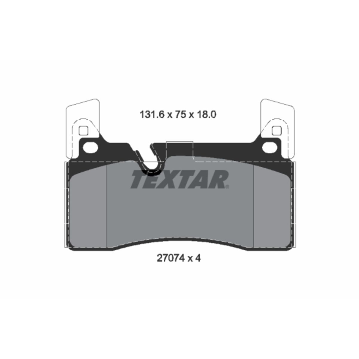 Bremsbelagsatz TEXTAR 2707401