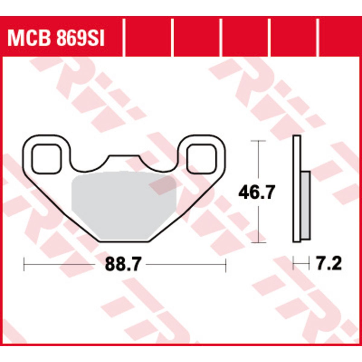 Set di pastiglie freno TRW MCB869SI