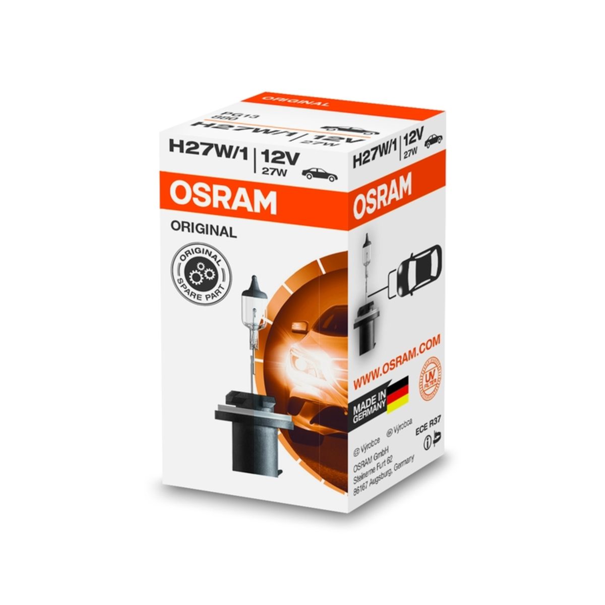 Osram Lampada Alogena H27w/1 Standard 12V, 27W, 1 Pezzo