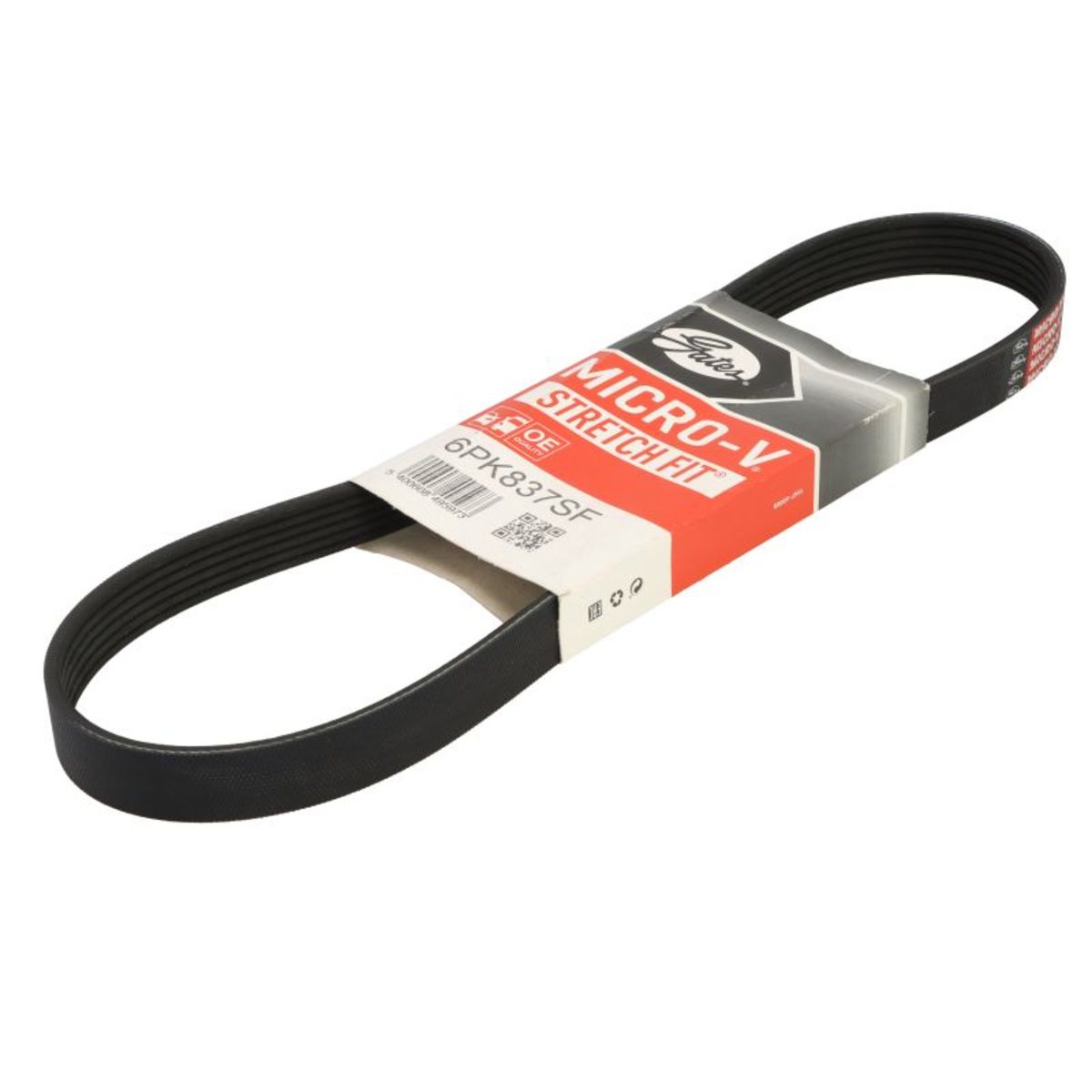 Nero Cinghia Poly-V Gates 6Pk837sf