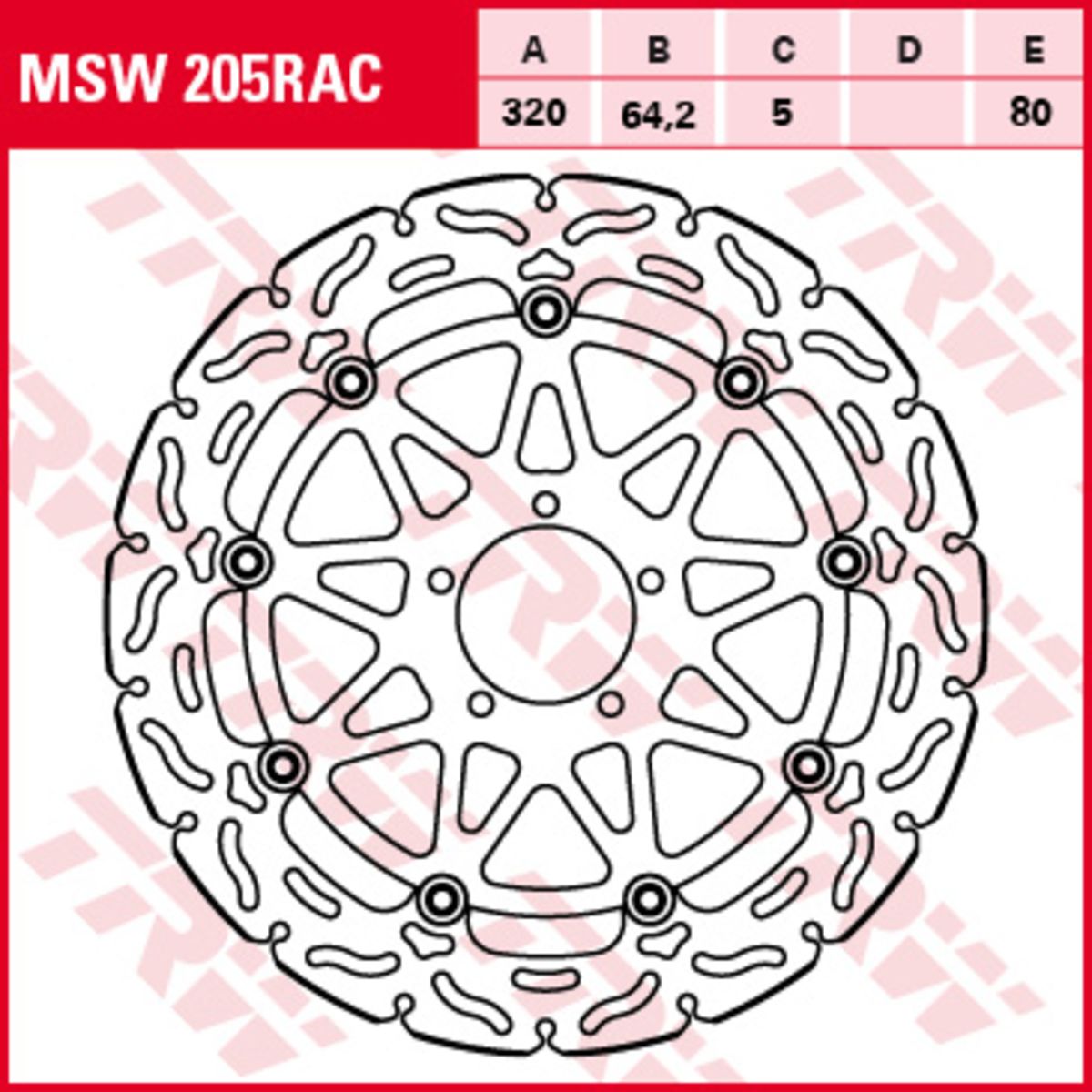 Disque de frein TRW MSW205RAC, 1 pièce