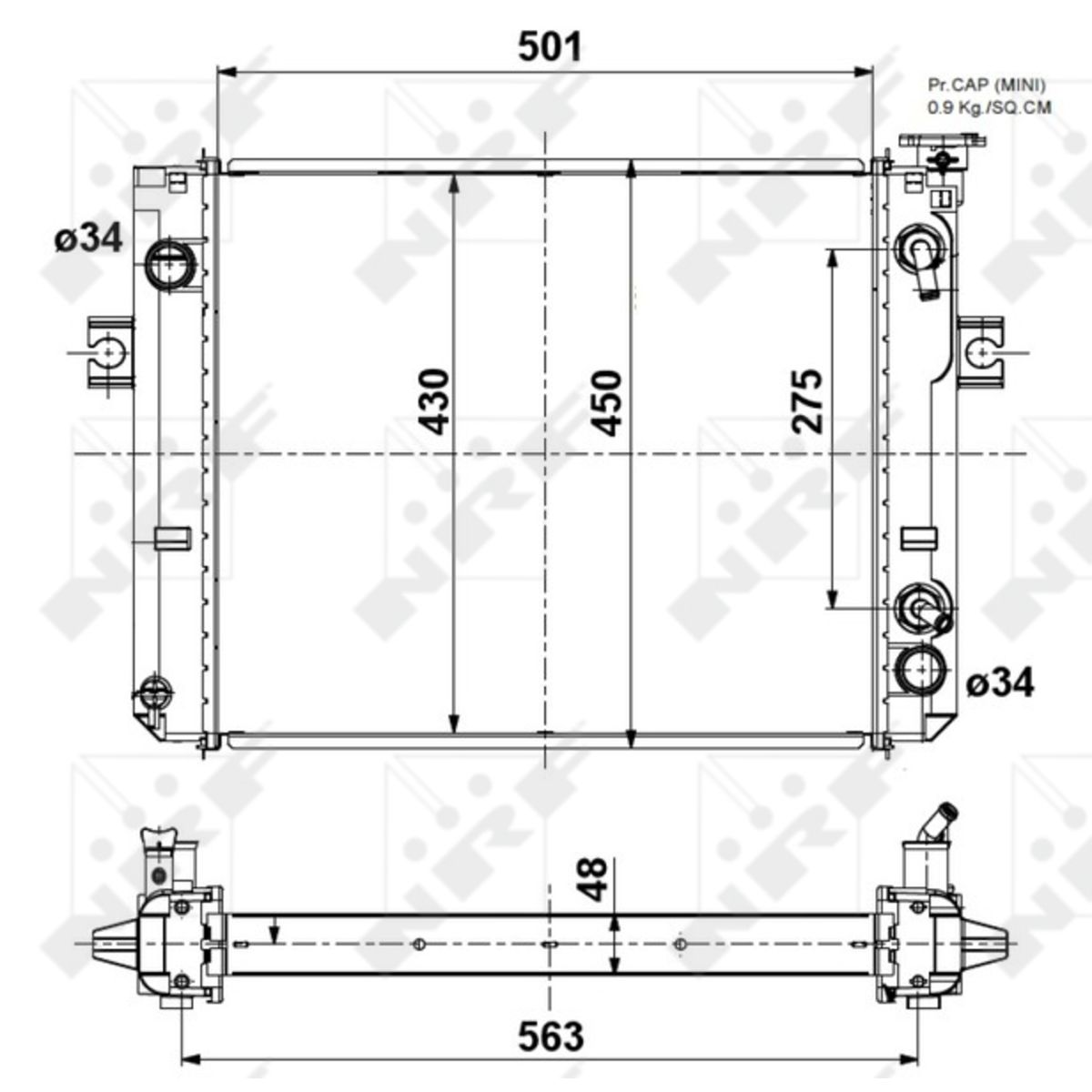 Nrf Radiateur, Refroidissement Moteur 52296A