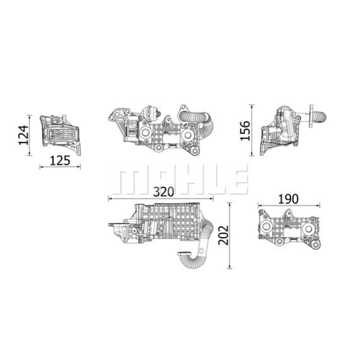 EGR-klep uitlaatgasRadiator