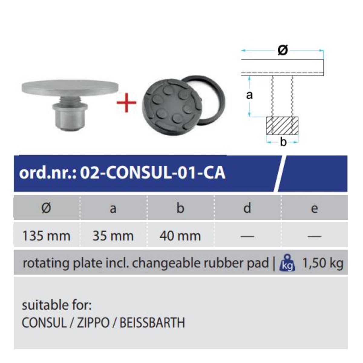 Image of Rubberen buffer met handvat