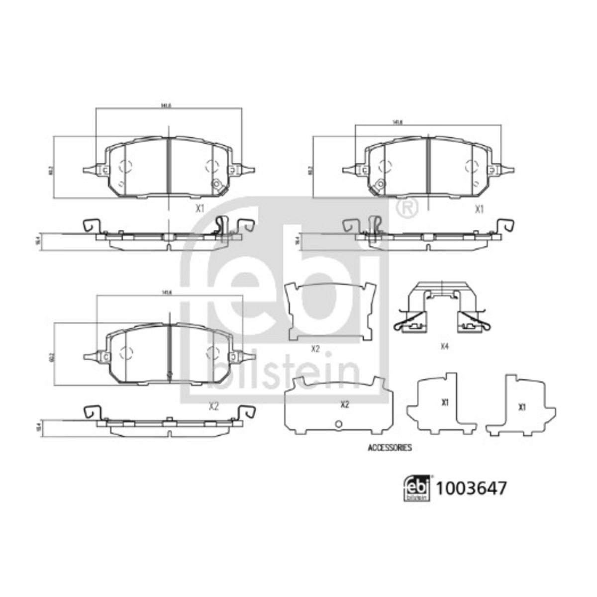 Bremsbelagsatz FEBI 1003647