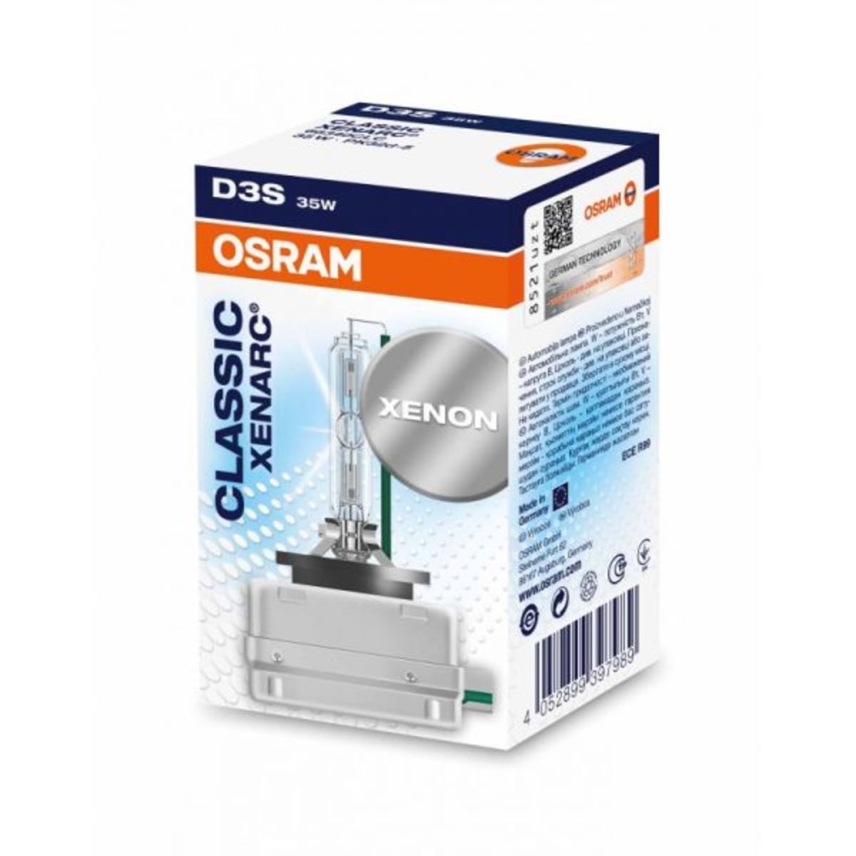 Ampoule Xénon Gigalight HID OSRAM D3S Xenarc Classic 85V, 35W