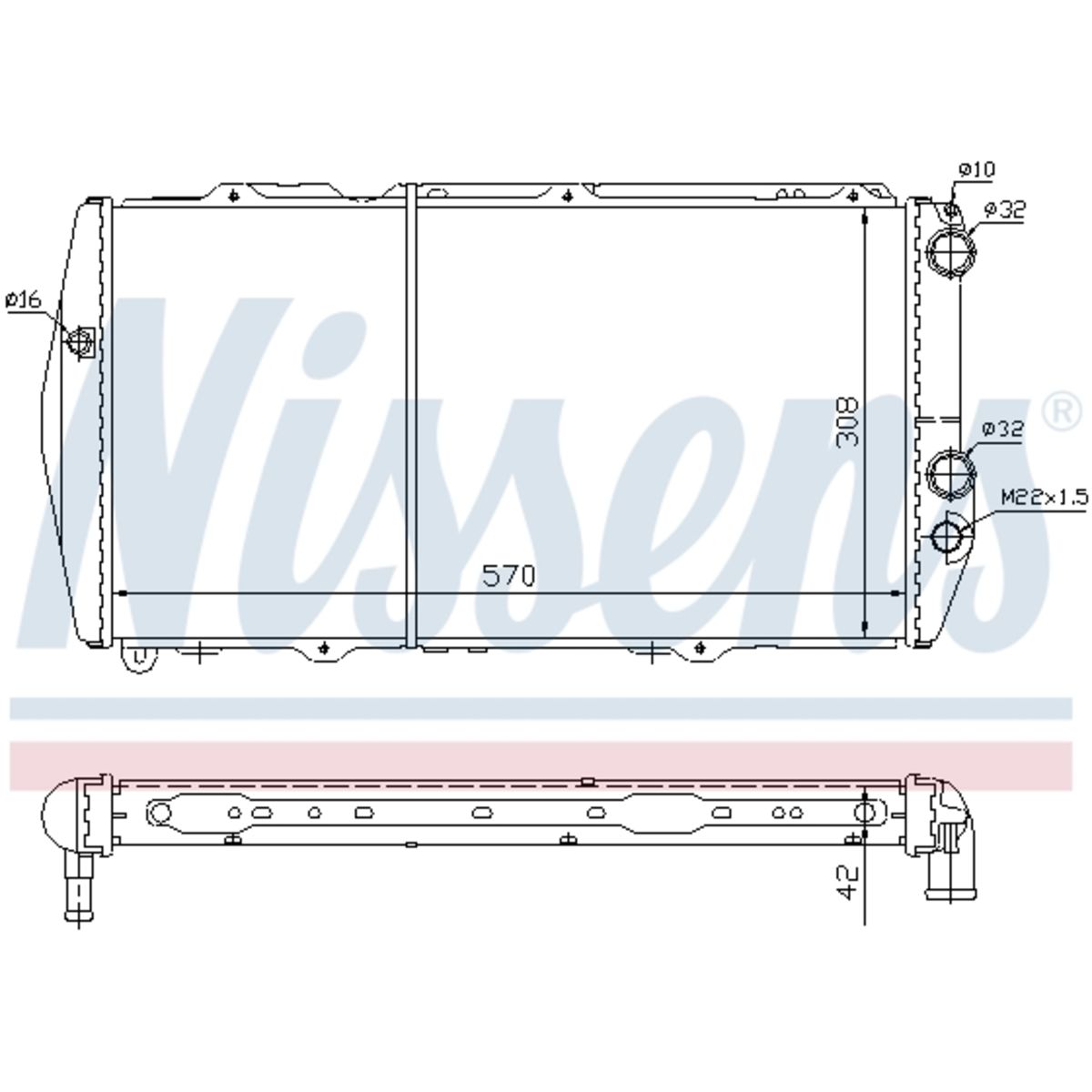Radiator, motorkoeling