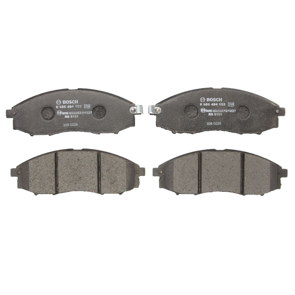 Bosch Jeu De Plaquettes De Frein 0 986 494 152, Avant