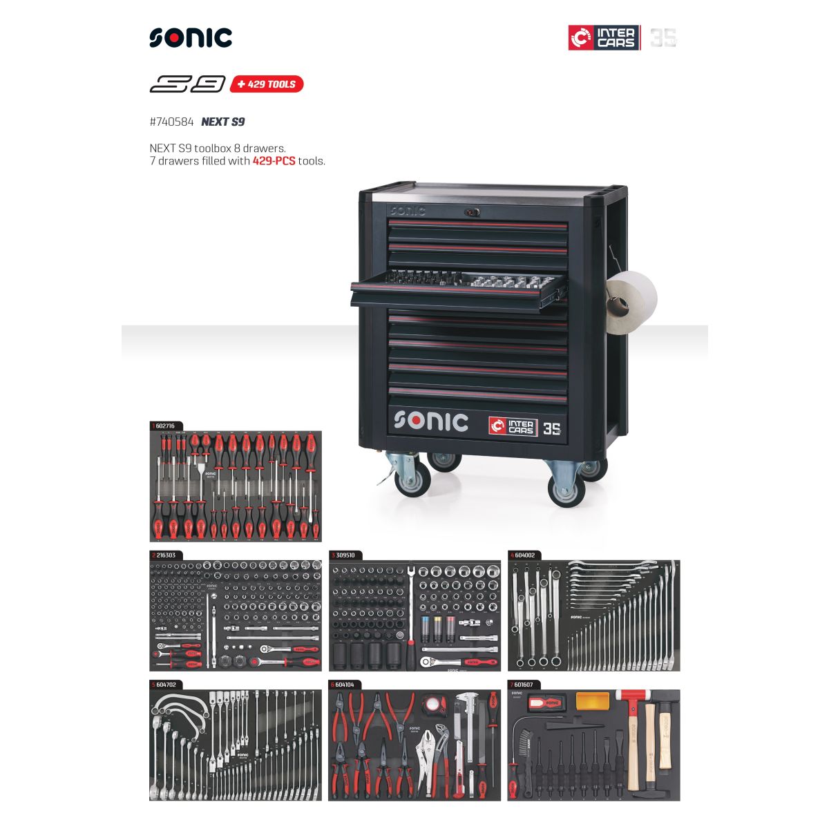 Werkzeugwagen mit Ausstattung SONIC 740584