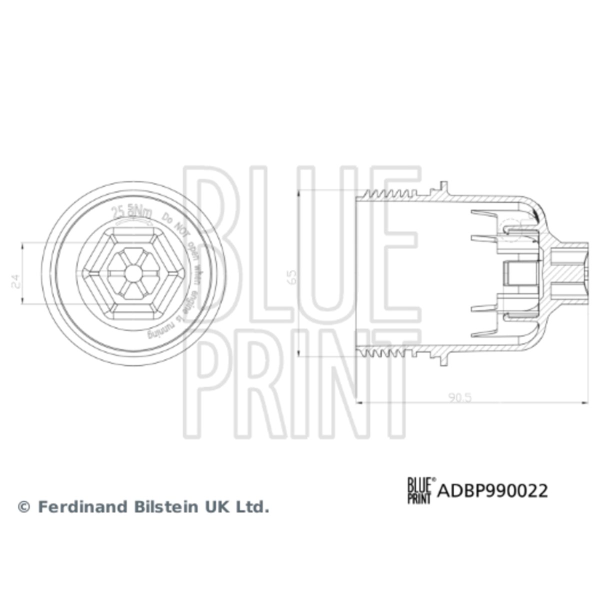 Deksel, oliefilterbehuizing Blue Print Solutions